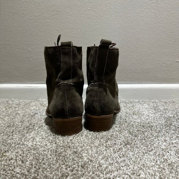 ASOS AURORA Wide Fit Suede Lace Up Boots Ankle Boots Size 8 - Picture 4 of 9